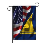 Amérique contre Tokelau : combinaison de drapeaux du peuple Tokelau Drapeaux de jardin (12,5 x 18 pouces) - Bannière aux couleurs éclatantes pour décoration extérieure de jardin et de maison