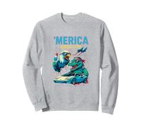 Amérique Depuis 1776 Patriotic Eagle and Gator USA America Sweatshirt