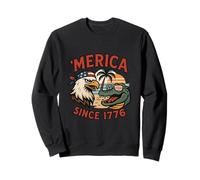 Amérique Depuis 1776 Patriotic Eagle and Gator USA America Sweatshirt