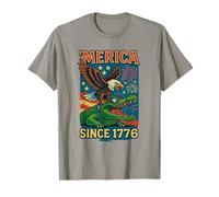 Amérique Depuis 1776 Patriotic Eagle and Gator USA America T-Shirt