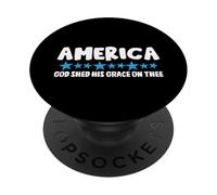 Amérique Dieu a versé sa grâce sur toi PopSockets PopGrip Adhésif