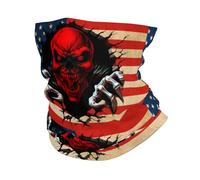 Amérique Et Albanie Albanais Drapeau À Tête De Mort Homme Femme Cache Cou Douce Tour De Cou Séchage Rapide Snood pour Vélo Randonnée Voyage Course À Pied