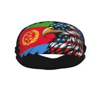 Amérique Et Érythrée Drapeau De L'Eagle Érythréen Homme Femme Bandeaux Séchage Rapide Bandeau Cheveux Absorbe La Transpiration Serre Tete pour Running Sport Fitness Tennis