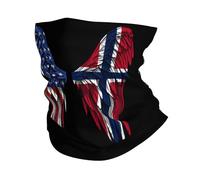 Amérique Et Norvège Aile du Drapeau Norvégien Unisexe Foulard Anti-Solaire Bandeau Élastique Tour De Cou pour Yoga Golf Voyage Ski