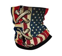 Amérique Et Norvège - Drapeau Norvégien Vintage Unisexe Écharpe Tube Coupe-Vent Cache Cou Douce Tour De Cou pour Moto Golf Voyage Ski