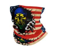 Amérique Et Nouvelle-Calédonie Drapeau À Tête De Mort Néo-Calédonien Unisexe Snood Élastique Bandeau Séchage Rapide Tour De Cou pour Moto Cyclisme Randonnée Sport