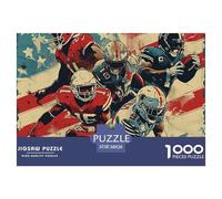 Amérique Football Puzzles Jigsaw 1000 Pièces Puzzles 38x26cm/1000pcs pour Enfants Cadeau Jeu D'Intelligence Pression Réduite Bricolage Carton