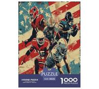 Amérique FootballPuzzle 1000 Pieces Cadeau Unique Jeu Éduchatif Défi Jouet À De Qualité Supérieure Peinture Art pour Adultes Et Enfants À Partir De 14 Ans 38x26cm/1000pcs