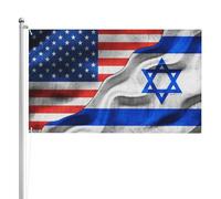 Amérique Israël Drapeaux Résistant Drapeaux De Maison Suspendre Bannière Cour 90X150Cm Pour Toutes Les Saisons Intérieure Extérieure
