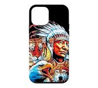 Amérique Native Amérique du Nord, Loup Indien Aigle Coque pour iPhone 12 Mini