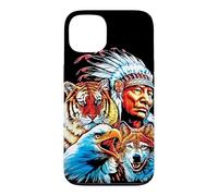 Amérique Native Amérique du Nord, Loup Indien Aigle Coque pour iPhone 13