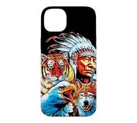 Amérique Native Amérique du Nord, Loup Indien Aigle Coque pour iPhone 14 Plus