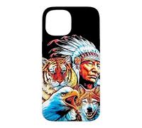 Amérique Native Amérique du Nord, Loup Indien Aigle Coque pour iPhone 15