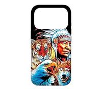 Amérique Native Amérique du Nord, Loup Indien Aigle Coque pour iPhone 17 Pro
