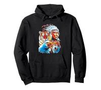 Amérique Native Amérique du Nord, Loup Indien Aigle Sweat à Capuche