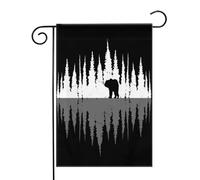 Amérique Nature Animal Ours Drapeaux de jardin (12,5 x 18 pouces) - Bannière aux couleurs éclatantes pour décoration extérieure de jardin et de maison