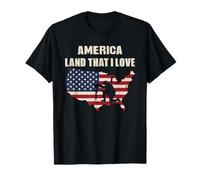 Amérique Pays Que J'aime Drapeau américain Soldats vétérans T-Shirt