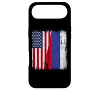 Amérique Russie Demi Drapeau American Russe Jersey Coque pour iPhone Air