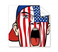 Amérique USA Drapeau National du Visage Peinture Maquillage Masque Screaming Cap Lunettes Chiffon Chiffon de Nettoyage Cadeau Nettoyant pour écran de téléphone 5 pcs