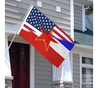 Amérique Yougoslavie Yougoslave Drapeau Décoratif Drapeau De Jardin Résistant Aux Intempéries Garden Flag Pour Fête Pelouse Extérieur 3X5Ft