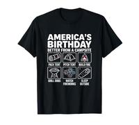 Amériques Anniversaire Mieux d'un Camping Art T-Shirt