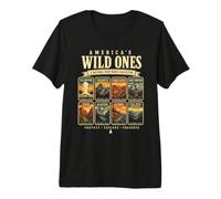 Amériques Wild Ones National Park Badge Collection Lover T-Shirt Haut de Gamme