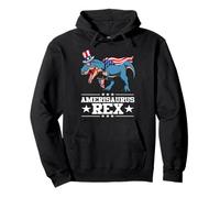 Amerisaurus Rex Dinosaur 4th of July T Rex American Flag Sweat à Capuche