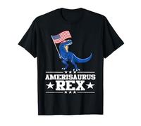 Amerisaurus Rex Dinosaur 4th of July T Rex American Flag T-Shirt