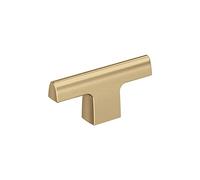 Amerock | Bouton d'armoire | Bronze champagne | Bouton de tiroir de 64 mm de long | Riva | Quincaillerie de cuisine et de salle de bain | Quincaillerie de meubles