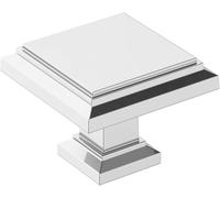 Amerock | Bouton d'armoire | Chrome poli | Longueur 32 mm | Nommer | 1 lot | Bouton de tiroir | Quincaillerie d'armoire
