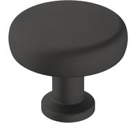 Amerock | Bouton d'armoire | Noir mat | 32 mm de diamètre | Facteur | 1 lot | Bouton de tiroir | Quincaillerie d'armoire