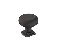Amerock | Bouton d'armoire | Noir mat | 32 mm de diamètre | Surpass | 1 lot | Bouton de tiroir | Quincaillerie d'armoire