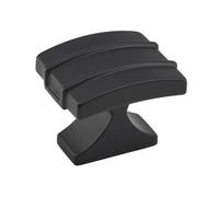 Amerock | Bouton d'armoire | Noir mat | 38 mm de longueur | Davenport | 1 lot | Bouton de tiroir | Quincaillerie d'armoire