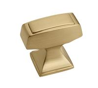 Amerock | Bouton de placard | Bronze champagne | 32 mm de longueur | Mulholland | 1 lot | Bouton de tiroir | Quincaillerie d'armoire
