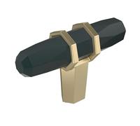 Amerock Bouton de placard | Bronze noir/champagne doré | 64 mm de longueur | Londres | 1 lot | Bouton de tiroir | Quincaillerie d'armoire