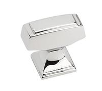 Amerock | Bouton de placard | Chrome poli | 32 mm de longueur | Mulholland | 1 lot | Bouton de tiroir | Quincaillerie d'armoire
