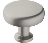 Amerock Bouton de placard | Nickel satiné | 32 mm de diamètre | Factor | 1 lot | Bouton de tiroir | quincaillerie d'armoire