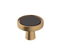 Amerock | Bouton de placard | Noir mat/bronze champagne | 35 mm de diamètre | Fusion | 1 lot | Bouton de tiroir | Quincaillerie d'armoire