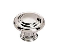 Amerock | Boutons d'armoire | Chrome poli | 33 mm de diamètre | Inspirations | Lot de 10 | Bouton de tiroir | Quincaillerie d'armoire