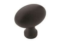 Amerock | Boutons d'armoire | Noir mat | 35 mm de longueur | Vaile | Lot de 10 | Bouton de tiroir | Quincaillerie d'armoire