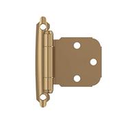 Amerock BPR7629CZ | Charnière d'armoire à cadre frontal | Support frontal à fermeture automatique à superposition variable | Bronze champagne | Charnière de porte d'armoire de cuisine | 1 paire/lot de