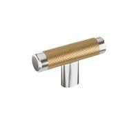 Amerock Esquire BP36556PNCZ Bouton de placard en nickel poli/bronze champagne Longueur 67 mm