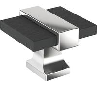 Amerock Overton BP36680BMB26 Bouton de placard en chrome brossé mat brossé Longueur 35 mm