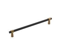 Amerock | Poignée d'armoire | Noir mat/bronze champagne | 224 mm de centre à centre | Fusion | 1 lot | Poignée de tiroir | Poignée d'armoire | Quincaillerie d'armoire