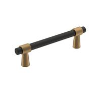 Amerock | Poignée d'armoire | Noir mat/bronze champagne | 96 mm de centre à centre | Fusion | 1 lot | Poignée de tiroir | Poignée d'armoire | Quincaillerie d'armoire