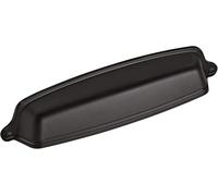 Amerock | Poignée de tiroir | Noir mat | 128 mm de centre à centre | Stature | 1 lot | Poignée de tiroir | Quincaillerie d'armoire