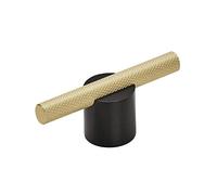 Amerock Transcendent Poignée d'armoire de 16 mm de centre à centre, noir mat/doré mat