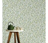 Papier Peint Vinyle Ameroso Feuille Trail Vert en Relief Texture Erismann Opus