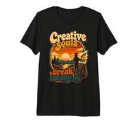 Ames Creatives Brisent Les Frontieres Artiste T-Shirt Haut de Gamme