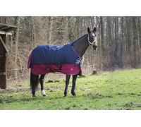 Amesbichler - Couverture d’extérieure pour cheval Equitheme TYREX 1200 Deniers, doublure intérieure en nylon, imperméable, respirante, sangles croisées, etc., 145 cm
